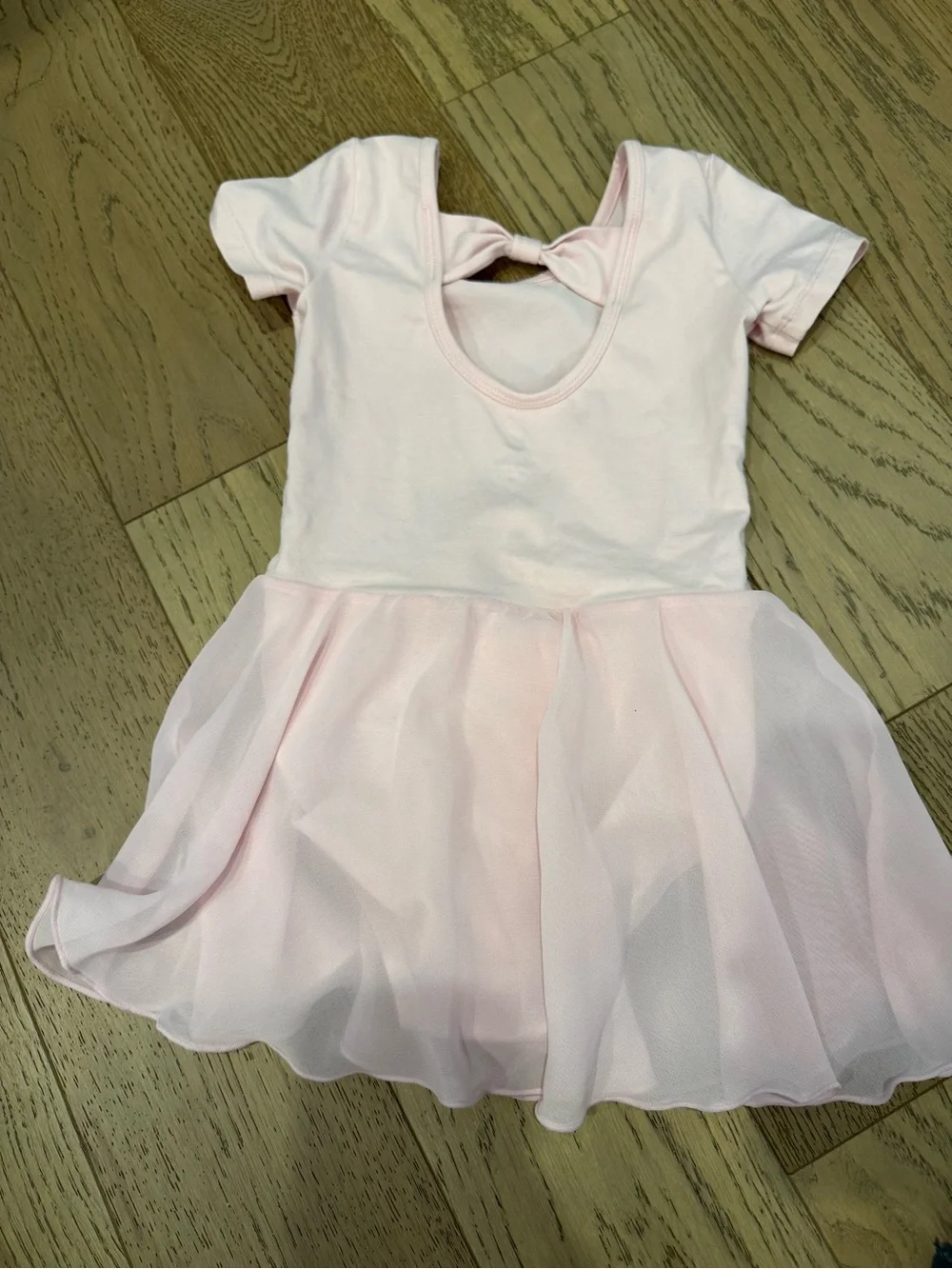 Stelle Girls Pink Ballet Leotard Dress Size 90 Dance Tutu Short Sleeve
